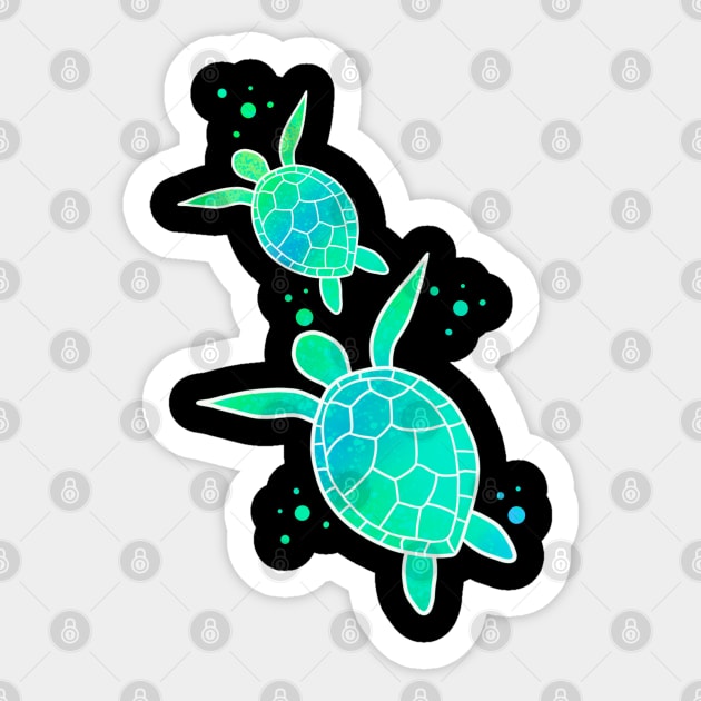 Colorful Turtles Sticker by kayylpso